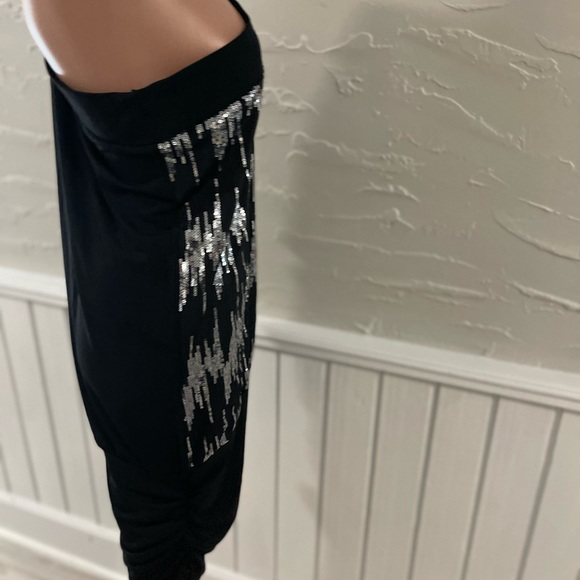 Sequined one shoulder dolman sleeved dress - Picture 2 of 5